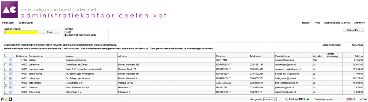 iMuis debiteurinformatie